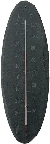Termometru mic pentru exterior, din ardezie Ego Dekor, 40 x 13 cm