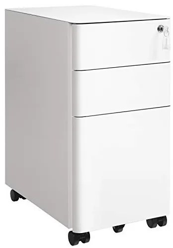 Dulap mobil cu incuietoare, Songmics, Alb, OFC030W01, 30 x 46 x 59 cm