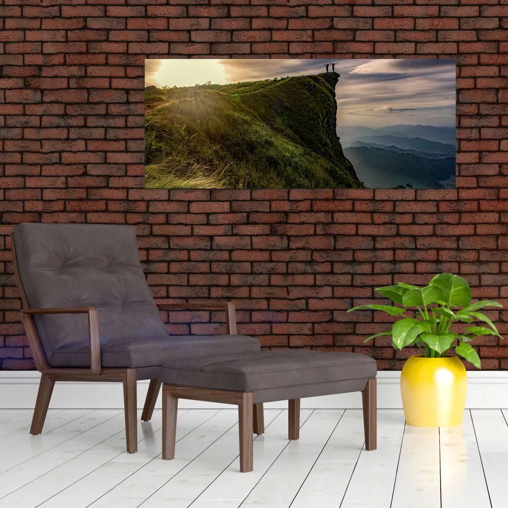 Tablou - Femei la stânci (120x50 cm)