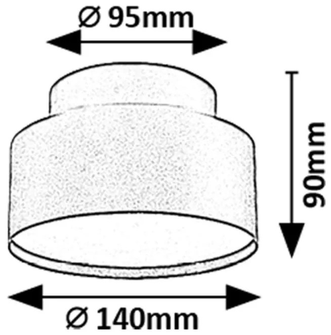 Mini Plafoniera LED cu lumina ambientala in sus Ovidia alb D-14cm