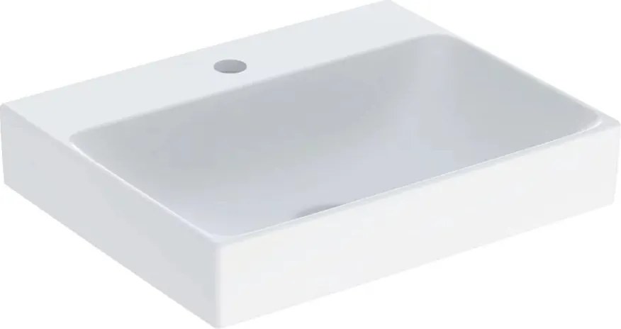 Lavoar pe blat Geberit One 50 cm alb KeraTect cu orificiu baterie