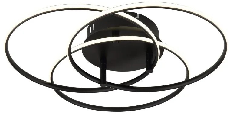 Plafoniera LED rotativa orientabila metal negru KOMBOS