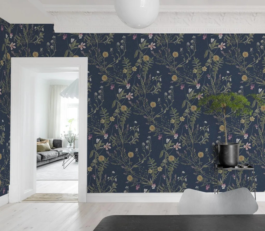 Fototapet, Storm Flowers, Ocean Blue, Rebel Walls