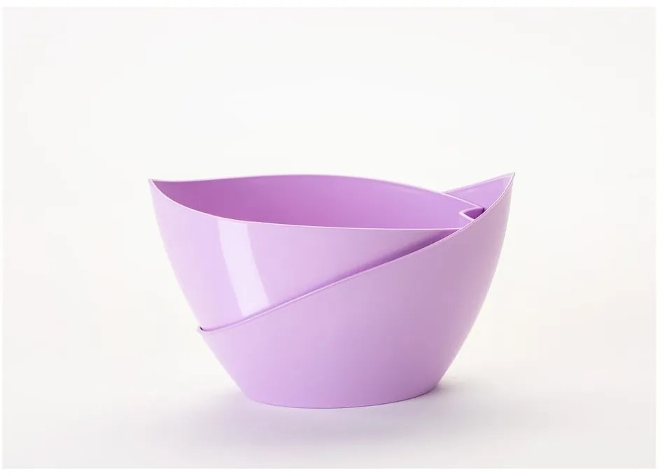 Ghiveci cu sistem de auto-irigare Plastia Doppio, roz-pastel