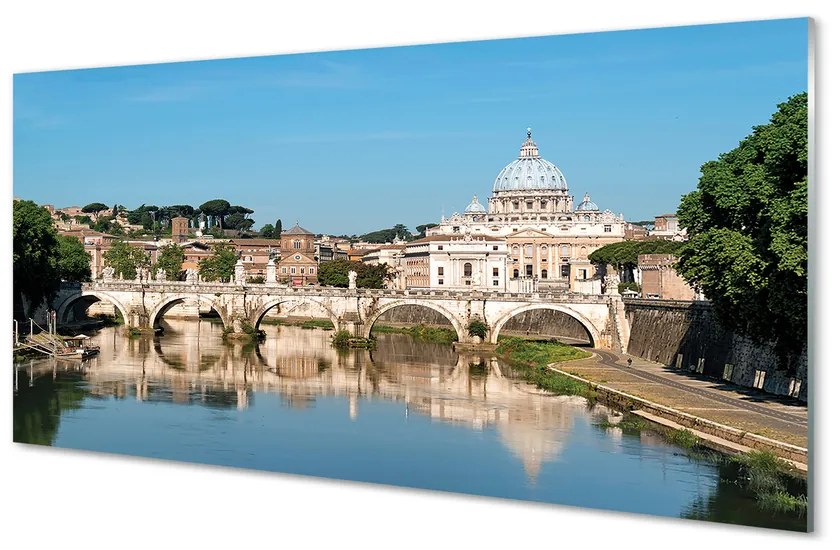 Tablouri pe sticlă poduri River Roma