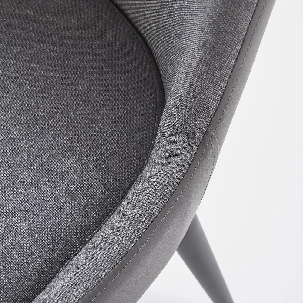 Scaun de bucaterie Kurt, gri/negru