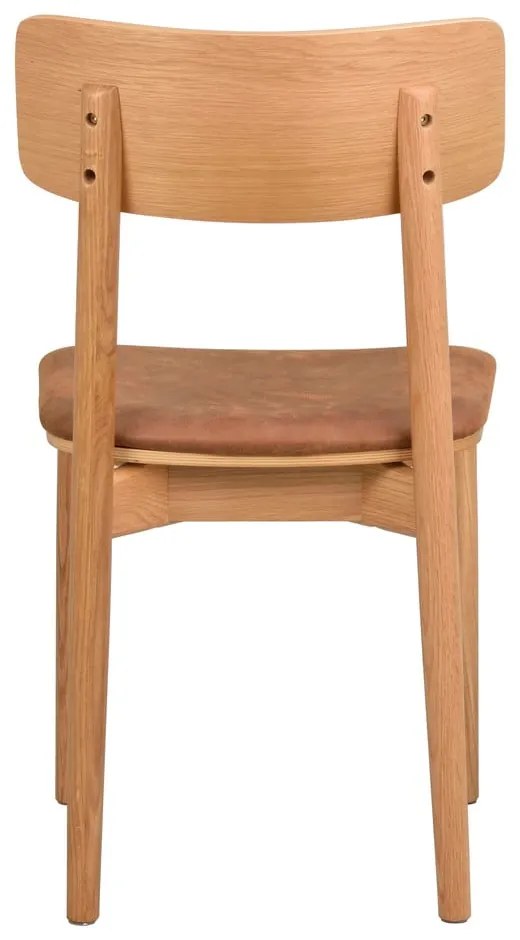 Scaune de dining maro coniac/natural 2 buc. din imitație de piele Wolcott – Rowico