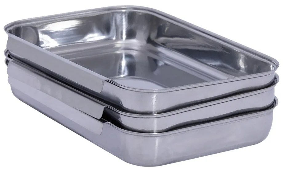 Set pentru șnițele argintiu din oțel inoxidabil – Maximex