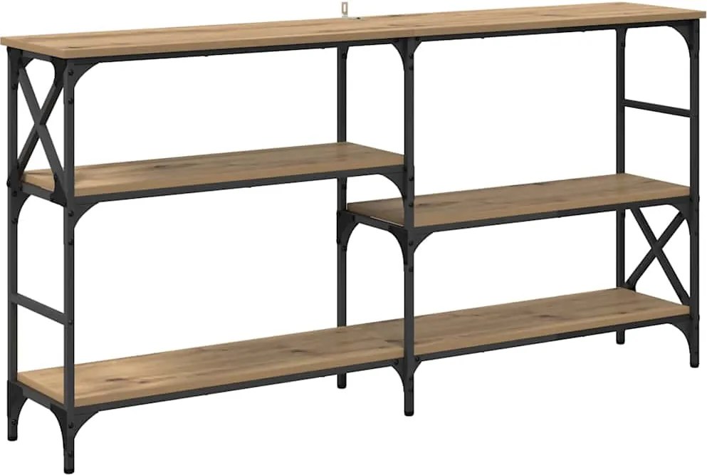 vidaXL Masă de consolă cu raft Stejar Artizanal 150 x 29 x 76,5 cm