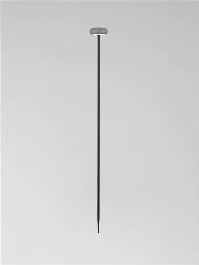 Corp iluminat exterior decorativ cu tarus CAMI H-110cm, ciment negru