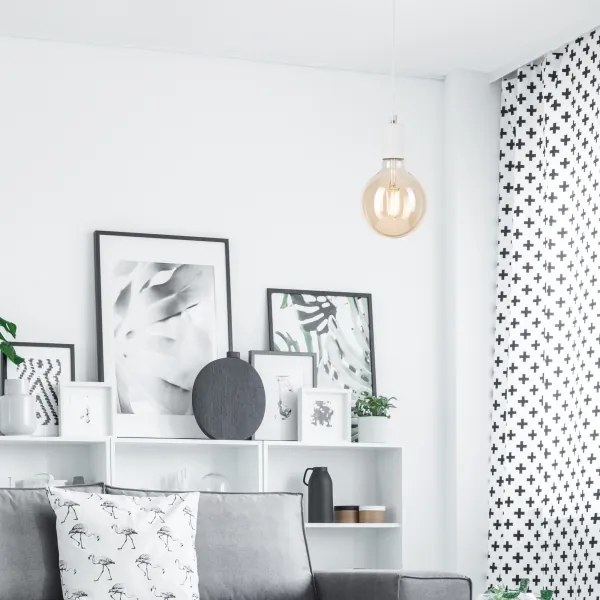 Lustră pe cablu ASTRID 1xE27/60W/230V alb