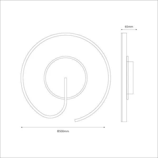 Plafonieră LED LORENZO, 22 W, 230 V, Ø 50 cm, neagră