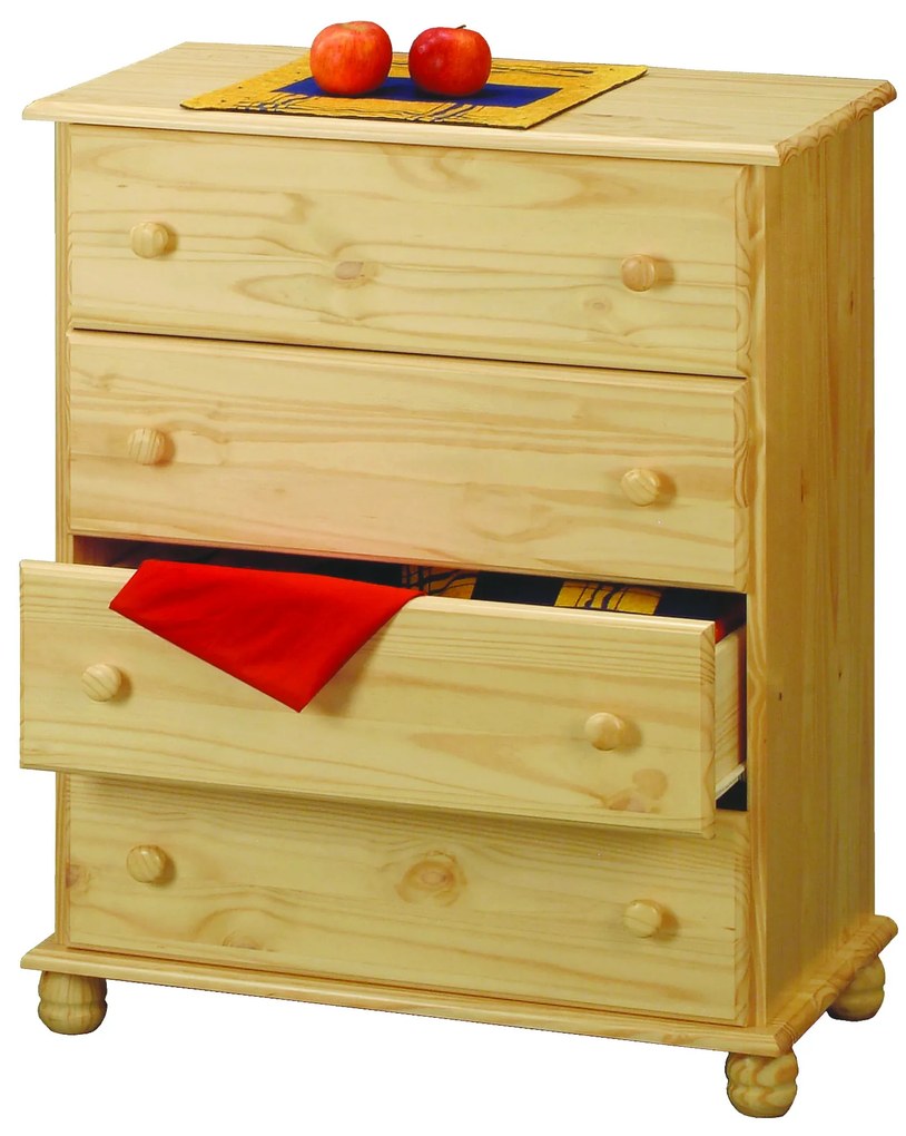 Comoda din pin masiv 80x43x102 cm