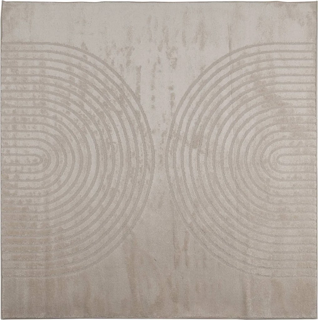 vidaXL Covoare de zonă Pătrat GALATI Bej 120 x 120 cm Poliester