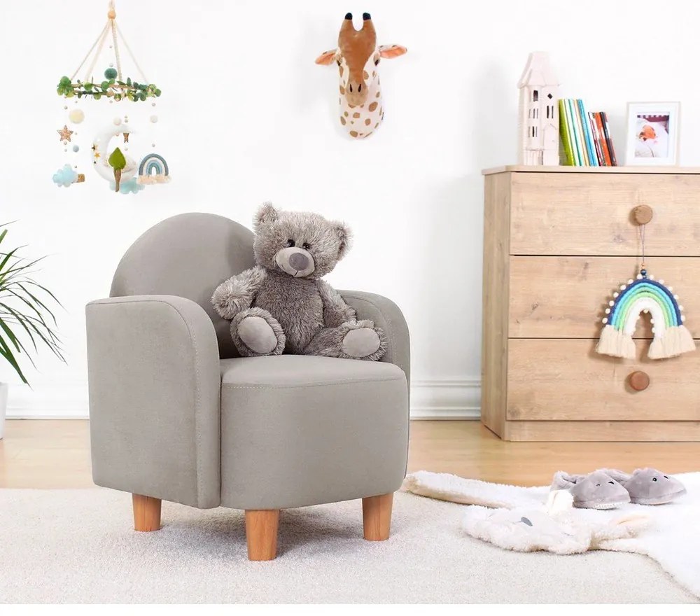 Fotoliu pentru copii gri Nock – Artie