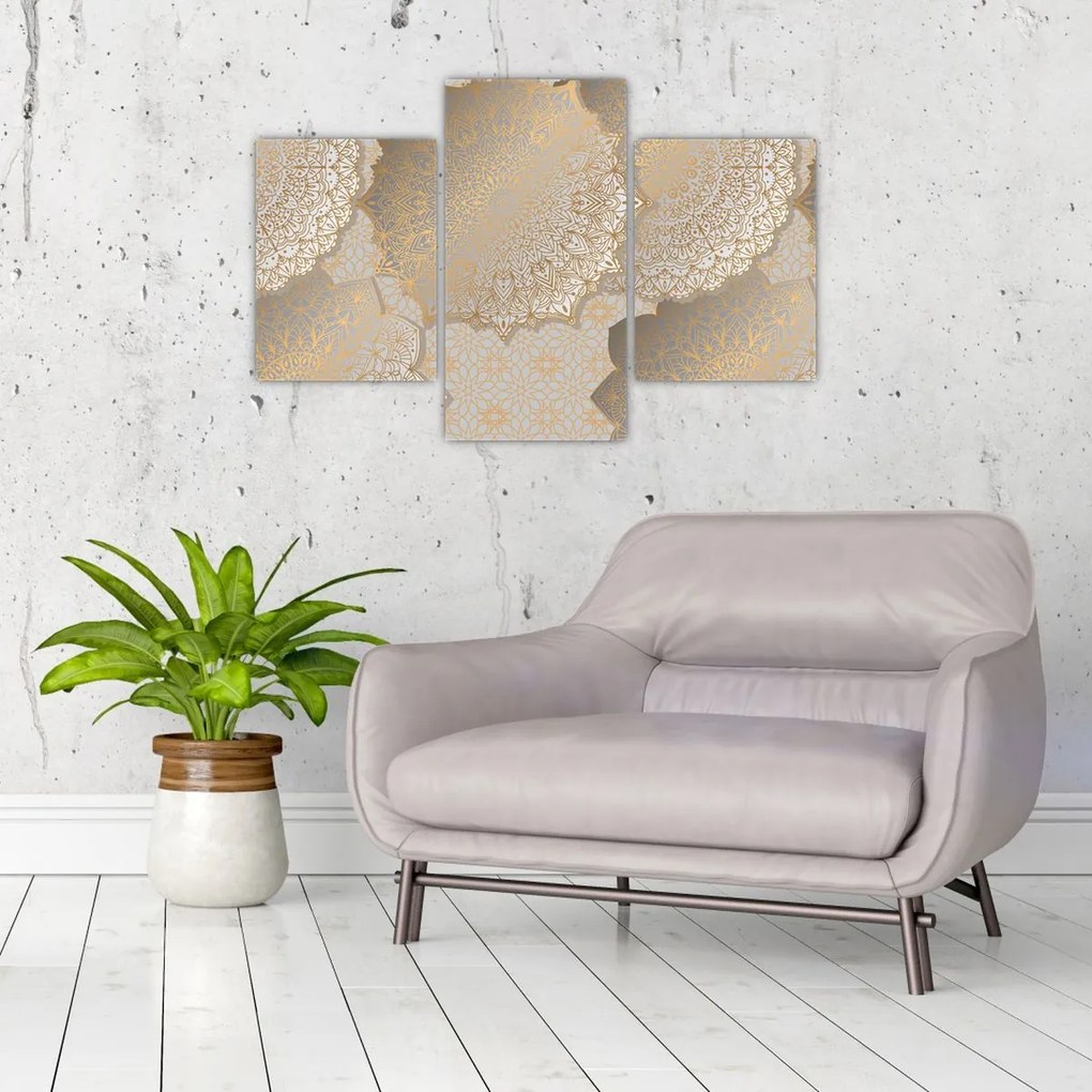 Tablou - Mandale în tonuri aurii (90x60 cm)