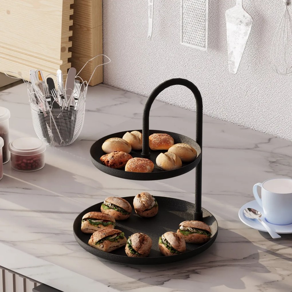 Suport bijuterii Kormen Negru 20x21 cm
