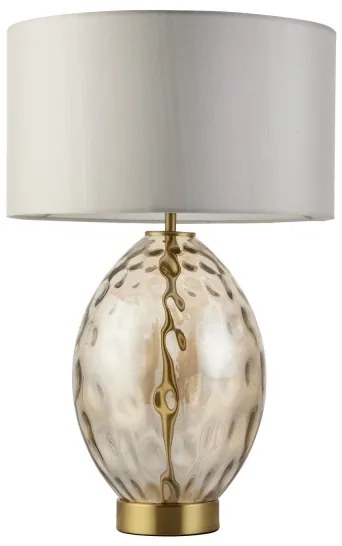 Endon 101150 - Lampă de masă ERIN, cu intensitate reglabilă, 1xE27/10W/230V, alb/bej fumuriu