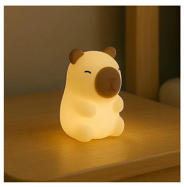 KAPYBARA Lampă de veghe pentru copii LED RGBW reîncărcabilă, reglabilă, LED/0,45W/5V 800 mAh