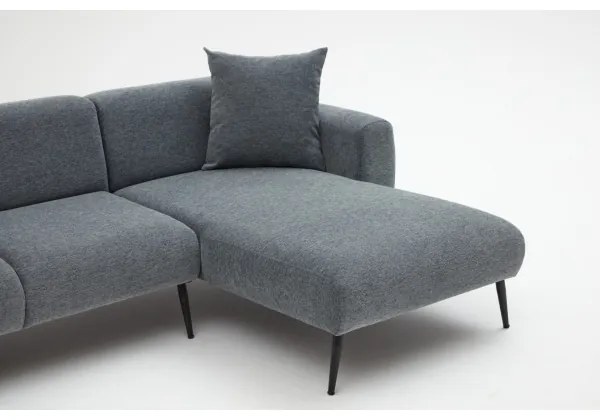 Colțar în L PISA, gri, pe partea dreaptă