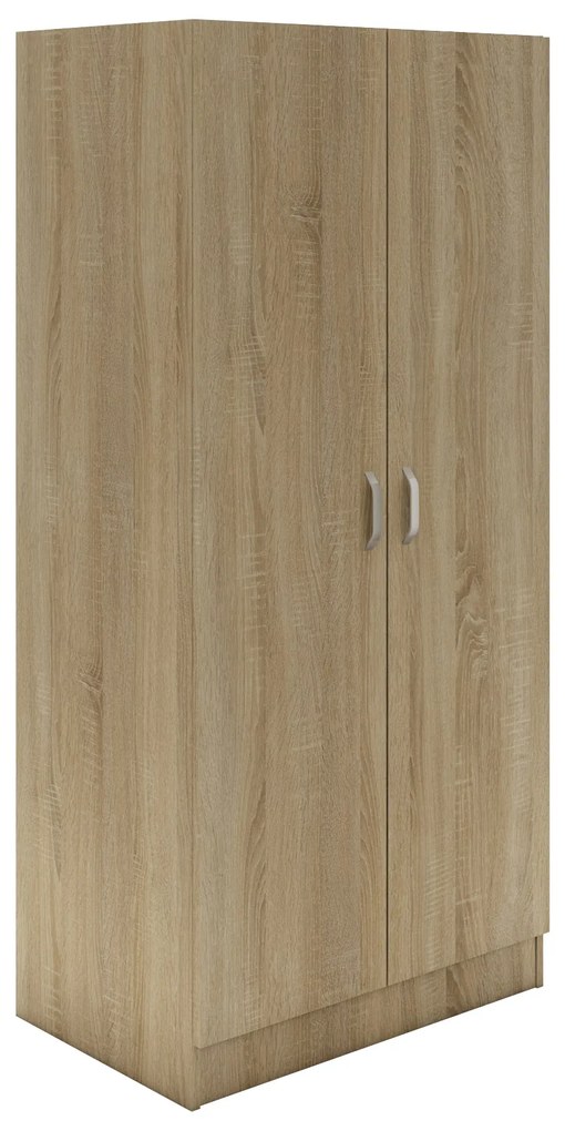 Dulap Remi, 2 Usi, cu polite, Stejar Sonoma, 80 x 51 x 170 cm