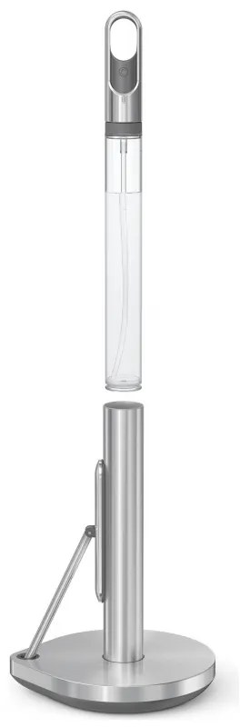 Suport hartie de bucatarie cu pulverizator integrat SimpleHuman KT1196, 177 ml, 20.3x17.8x38.1 cm, Otel inoxidabil, Inox