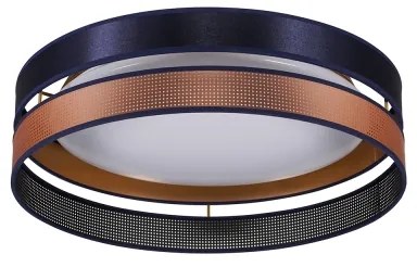 Duolla-Plafonieră LED ROLLER DUO SHINY LED/24W/230V d. 45 cm albastru/cupru