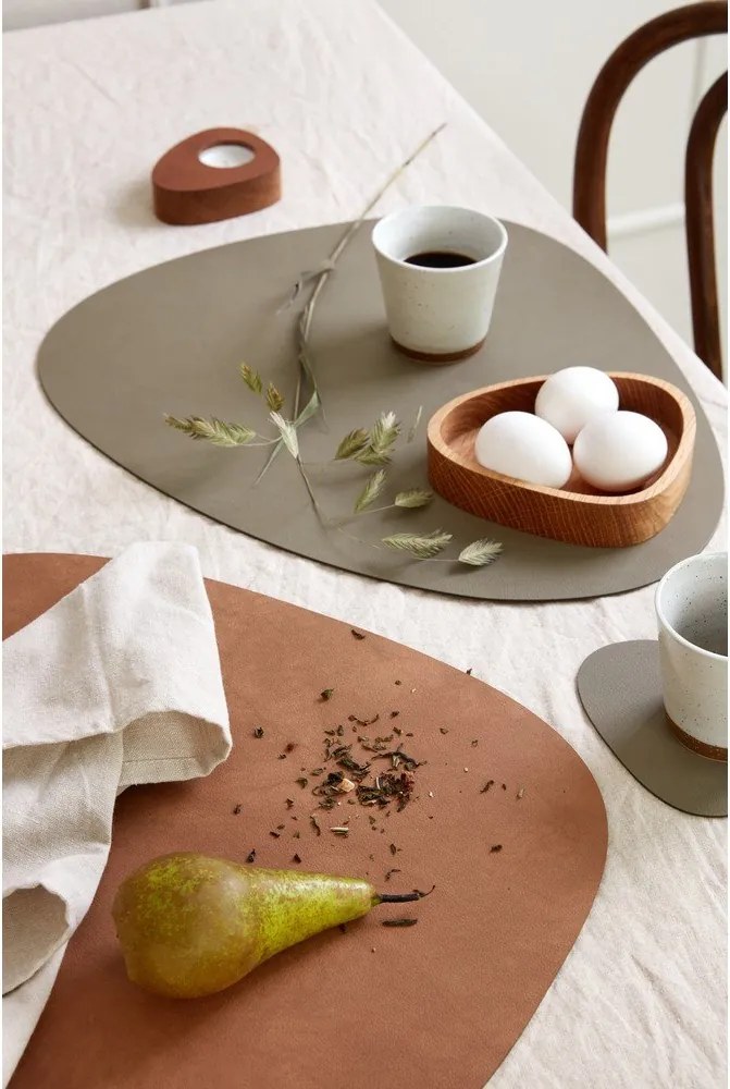 Suport pentru farfurii din piele ecologică 37x44 cm Curve L Double Nupo – LIND DNA