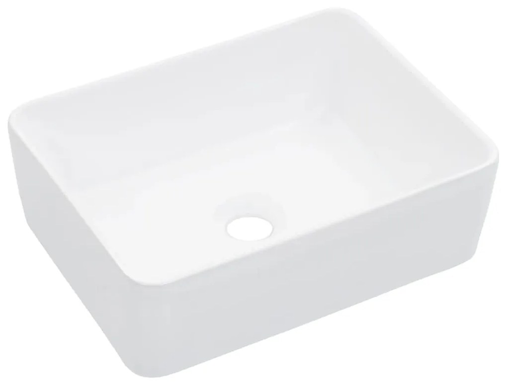 143919 vidaXL Chiuvetă de baie, alb, 40 x 30 x 13 cm, ceramică
