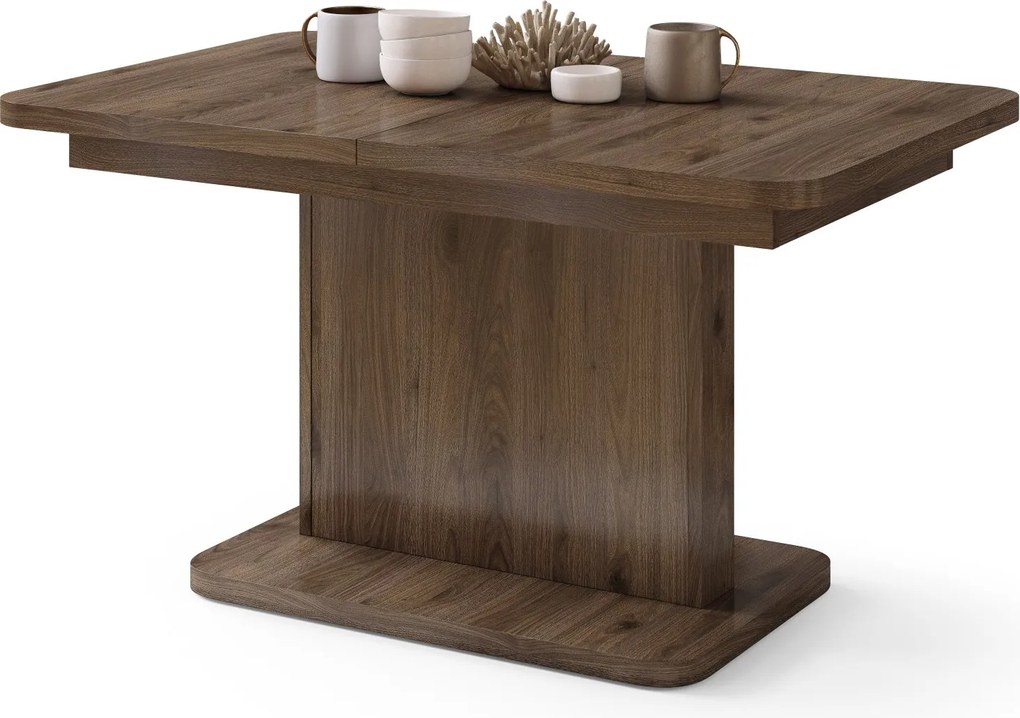 Mazzoni ASTON MINI-Z Nuc Elegant - MĂSUȚĂ DE CAFEA MODERNĂ EXTENSIBILĂ REGLABILĂ PE ÎNĂLȚIME MASĂ TRANSFORMABILĂ