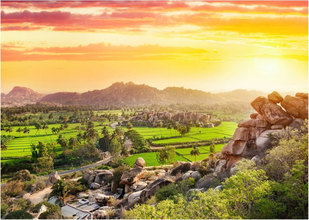 Tablou cu valea Hampi în India (70x50 cm)