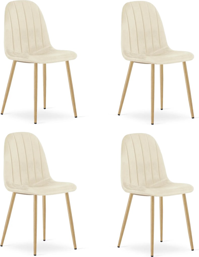 Scaun de masa PADVA VELVET, bej deschis