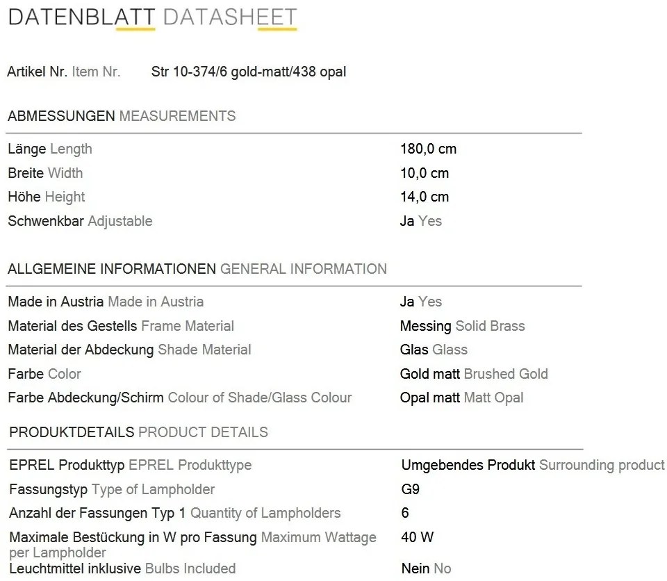 Plafoniera design modern OPALDESIGN 6L, auriu mat