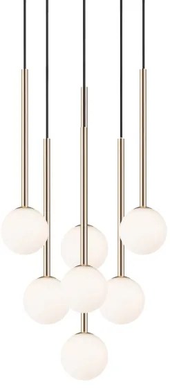 Lustră pe cablu Zuma Line P0574-07F-F7AA ARCTURUS 7xG9/4W/230V auriu