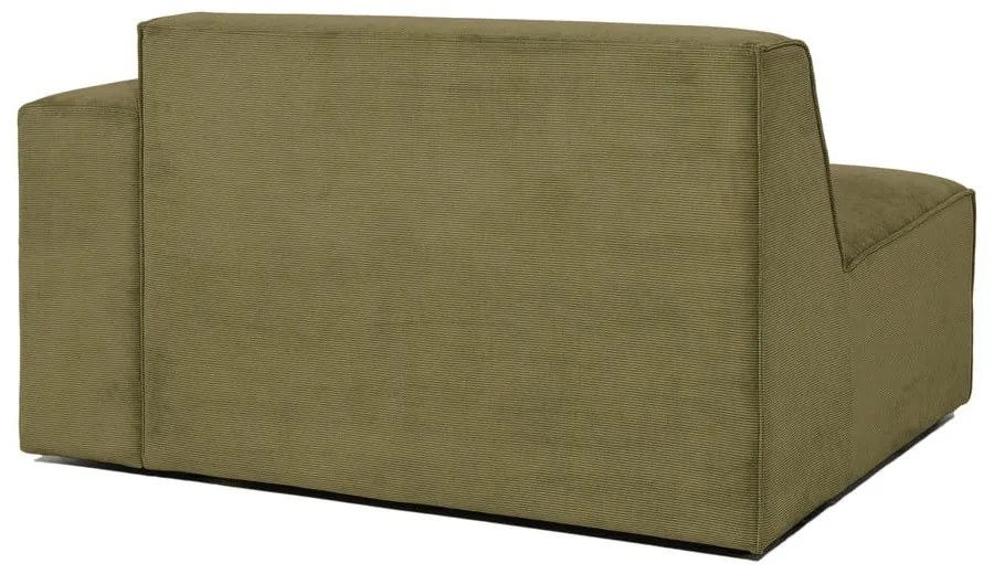 Modul pentru canapea verde din catifea reiată (partea dreaptă) Sting - Scandic