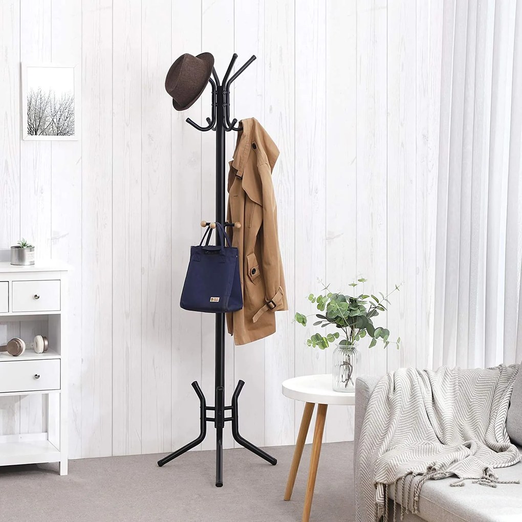 SongmicsHome Cuier vertical SAMUEL 49x176cm, negru
