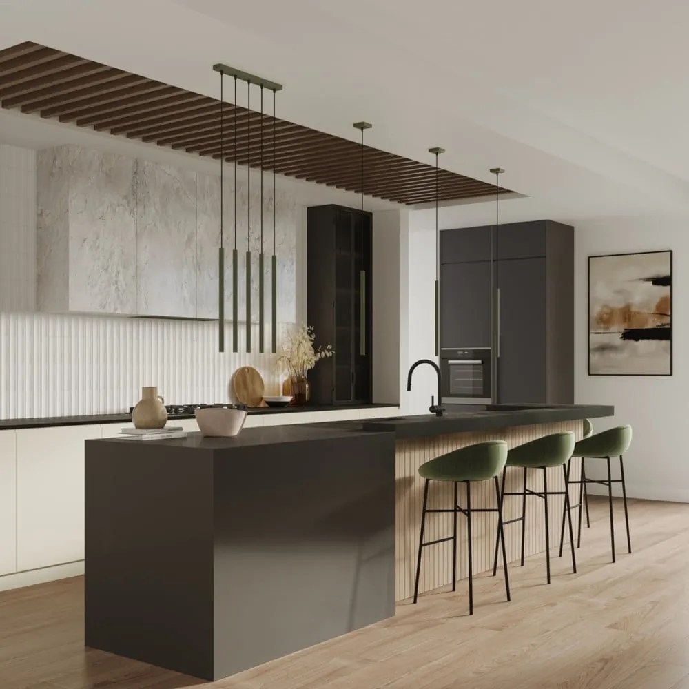 Lustră verde ø 15 cm Fideus – Sollux