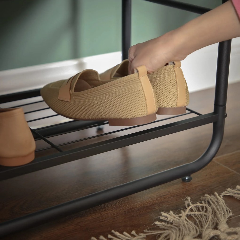 Perete de hol TAYLOR cu dulap pentru pantofi 181x58 cm, maro rustic