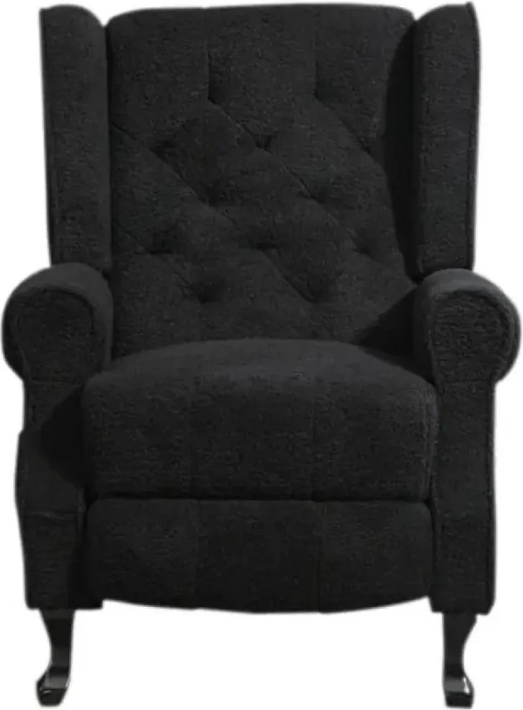 RESIGIALT- Fotoliu Masaj, Incalzire, telecomanda, rabatabil, suport picioare extensibil, textil, Negru