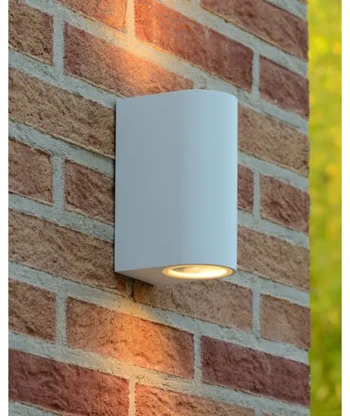 Aplică de exterior ZARO 2xGU10/35W/230V IP44 albă Lucide 69801/02/31