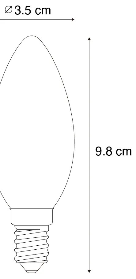 Set de 5 becuri LED inteligente E14 C35 transparente 4,2W 470 lm 2700-6500K
