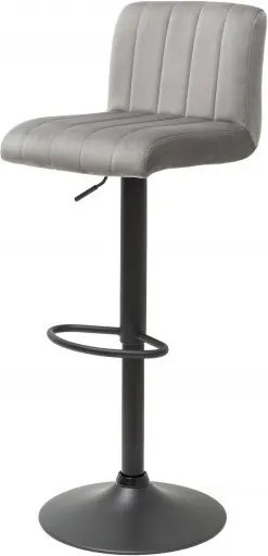 Set 2 scaune de bar Portland catifea gri