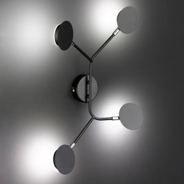 Aplică LED BELIZE 4xLED/5W/230V 3000K neagră Wofi 446604109000