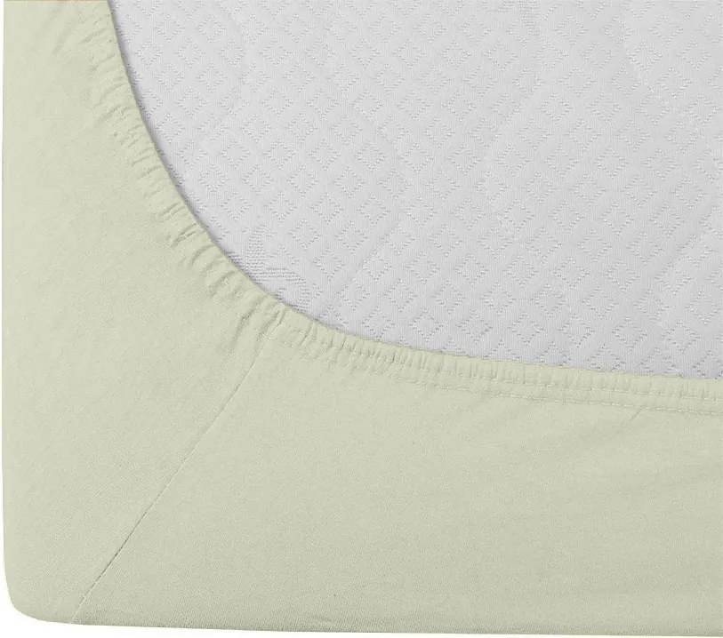 Cearsaf Jersey crem deschis 180 x 200 cm
