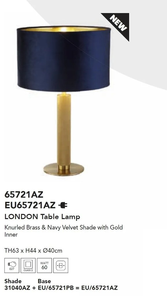 Veioza/Lampa de masa design decorativ London alama/blue