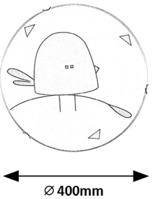 Aplica camera copii motiv pasare mov Fowly