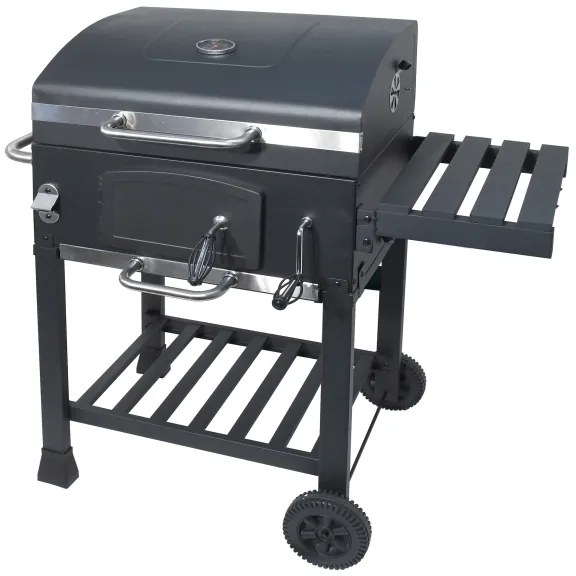 Grătar negru cu cărbuni