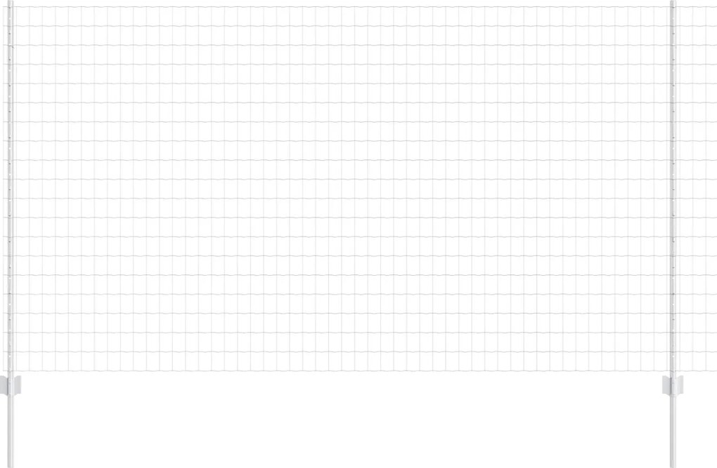 vidaXL Gard cu Stâlp Argintiu 1,4 x 10 m Oțel