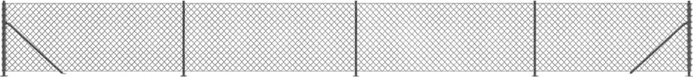 vidaXL Gard plasă de sârmă cu bordură, antracit, 0,8x10 m
