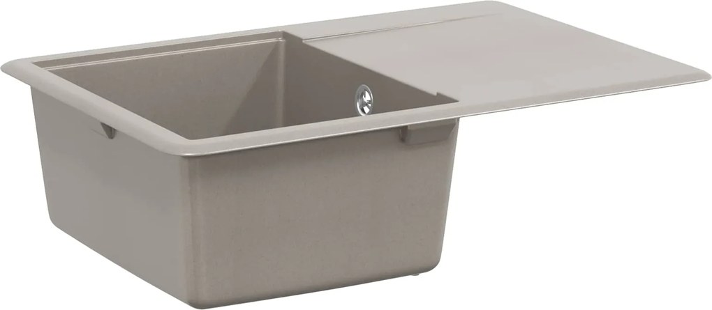 vidaXL Chiuvetă Gri 670 x 460 mm 80% Quartz și 20% Rășină